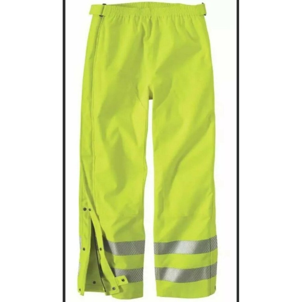 Carhartt Men's High Visibility Class 3 Waterproof Pants 100497 Yellow 2XL *Read